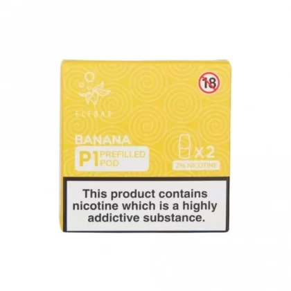 Elf Bar Mate 500 P1 Banana Mate P1 Nic Salt E Liquid Pods (2 x 2ml)