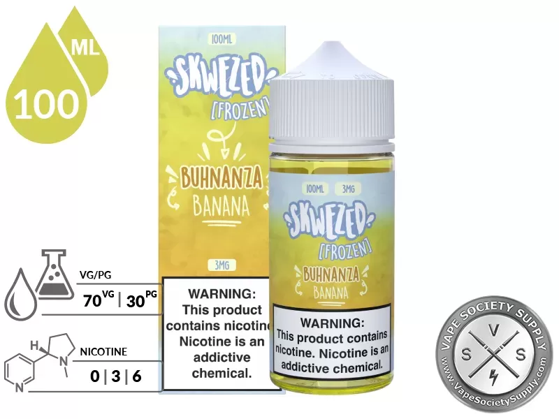 Banana Iced SKWEZED 100ml - Image 2