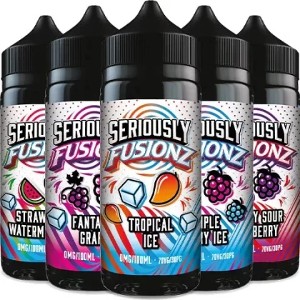 Doozy Seriously Fusionz 100ml Shortfill E-Liquids - Cherry Sour Raspberry, Fantasia Grape