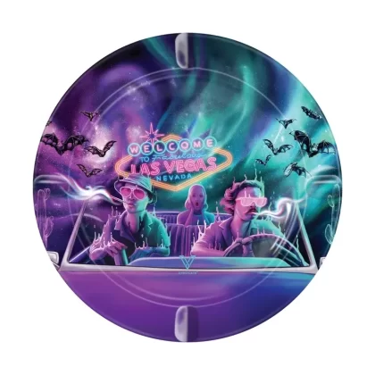 V Syndicate Bat Country Round Metal Ashtray – 5in