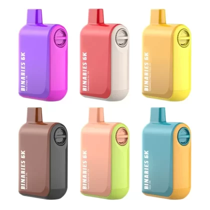 HorizonTech Binaries 6K Disposable Vape 6000 Puffs - Flavor#Aloe Grape>Aperol Spritz Ice>Apple Pie>Blackberry Bubblegum>Berries Margarita>Blue Raspberry Pink Lemonade>Blue Razz>Blue Razz Lem