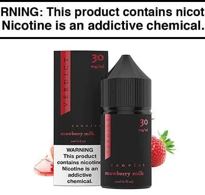 CONVICT (STRAWBERRY CREAM) BY VERDICT SALTS 30ML - Vapejuice