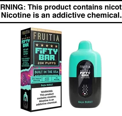 FRUITIA X FIFTY BAR 20K DISPOSABLE VAPE – 20,000 PUFFS - Vapejuice