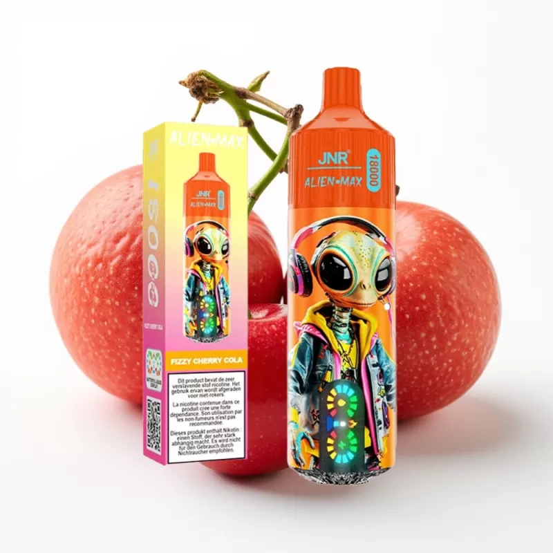 JNR Alien Max 18000 Puffs – Cereza Cola Fizzy, Dual Mesh Coil, 28ml, Tipo-C - Fumotvapemexico - Image 2