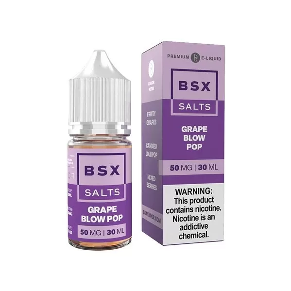 Glas – BSX Salt – Grape Blow Pop ‚Äì 30ml Nic Salt