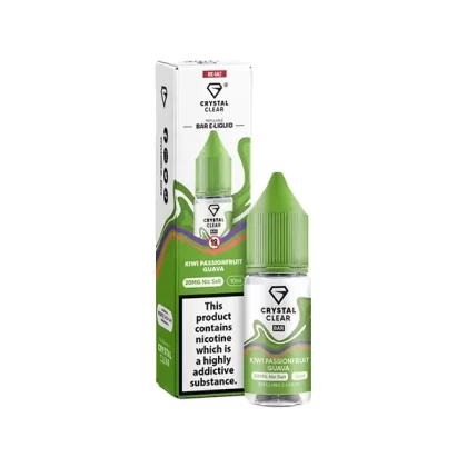 Crystal Clear Bar Salt Kiwi Passion Guava E Liquid 10ml - Nicotine Strength#20mg>10mg