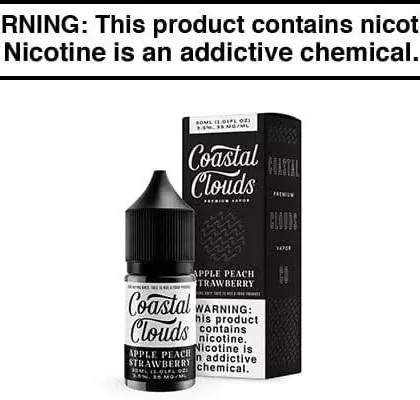 APPLE PEACH STRAWBERRY BY COASTAL CLOUDS SALT 30ML - Vape Product, Vape Product