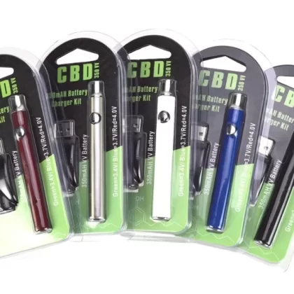 Variable Voltage 350mAh Mini Vape Pen Battery & USB Charger Kit - Green