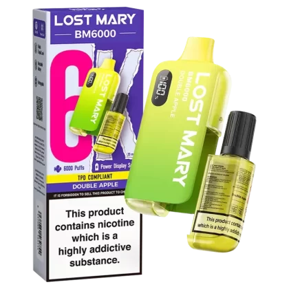 Double Apple Lost Mary BM6000 Big Puff – 6000 Puffs (5 or 10 Packs)