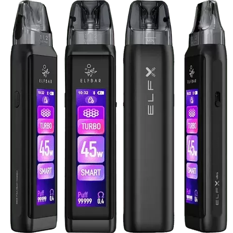 Elf Bar Elfx Ultra Pod Kit - Colour#Black>Blue>Green>Grey>Grey Line>Pink>Silver>White