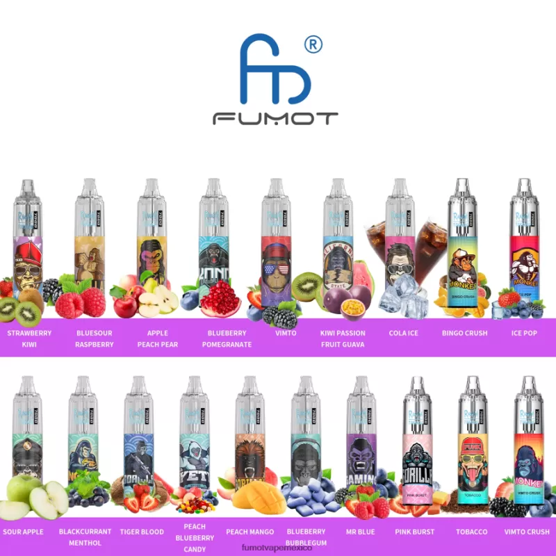 Fumot Tornado Pluma vaporizador desechable 0% 7000 14 ml (1 pieza) kiwi maracuyá guayaba H0XPTX520 Fumot Vape Flavors