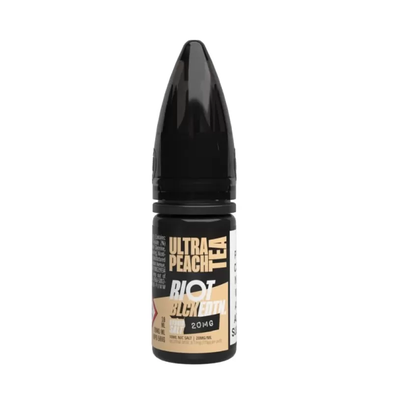 Ultra Peach Tea E-Liquid Black Edition by Riot Squad (10ml) - 10mg