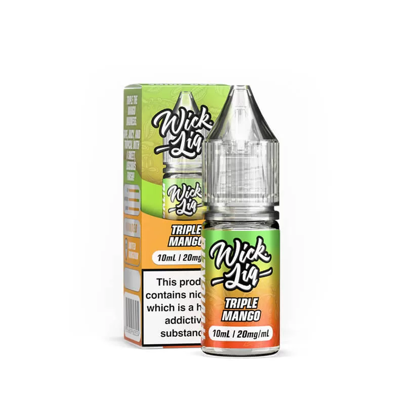Wick Liq Bar Juice Triple Mango 10ml Nic Salts E-Liquid - 20mg