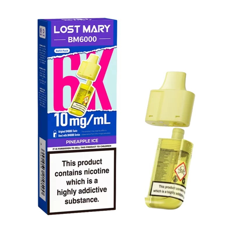 Pineapple Ice Lost Mary BM6000 Refill Pack - 0mg - Vape Product (EE9322) - Image 2