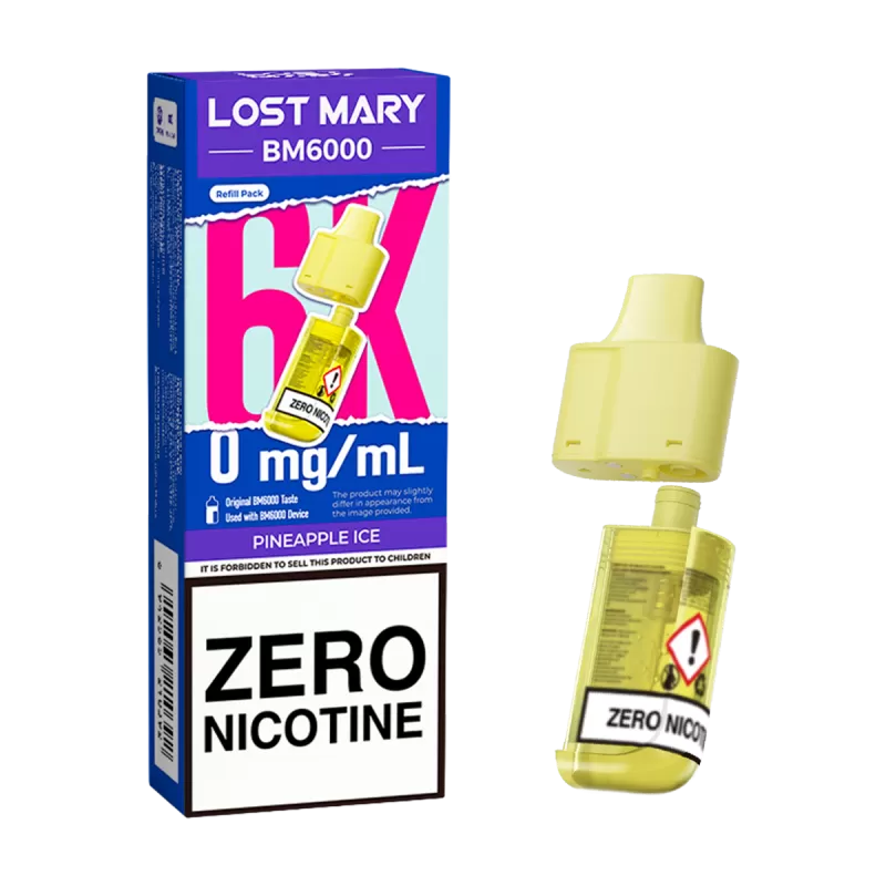 Pineapple Ice Lost Mary BM6000 Refill Pack - 0mg - Vape Product (EE9322) - Image 3
