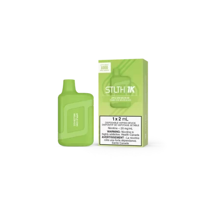 STLTH 1K Disposable - Flavour#Apple Kiwi Melon Ice>Blue Lemon Ice>Blue Raspberry>Grape Ice>Mango Aloe Ice>Mint>Orange Peach Ice>Quad Berry Ice>Strawberry Ice