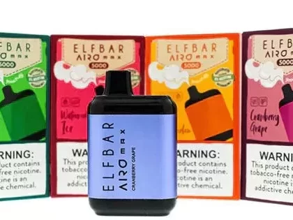 ELF BAR – Airo Max – 5000 Puffs – Bold 50 – Peach Ice Tea