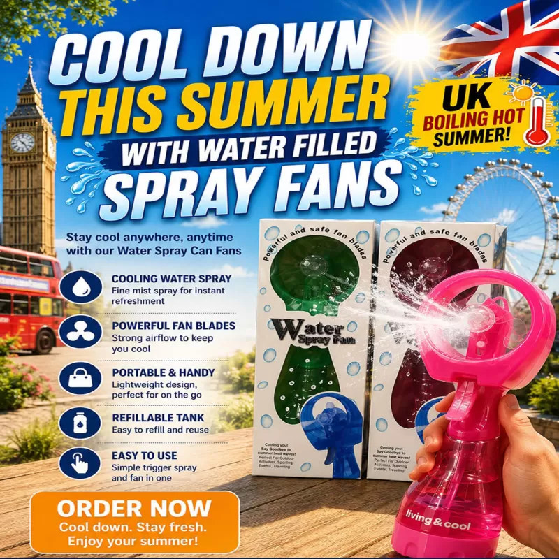 Spray Fan By Living & Cool - Black - Image 2