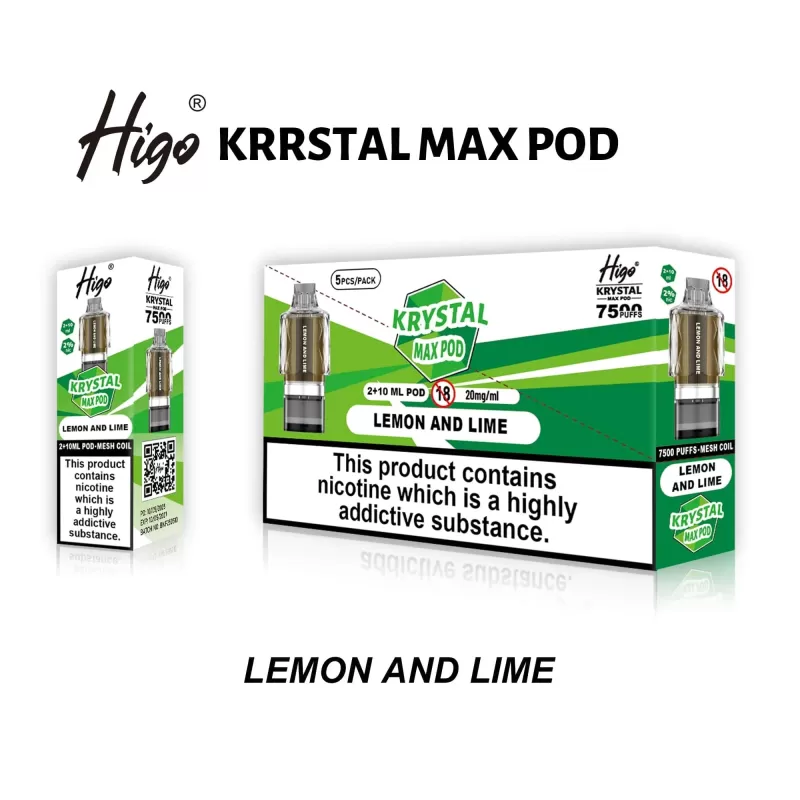 Higo Krystal Max 7500 Prefilled Pods - Box of 10 - Cherry Ice - Image 2