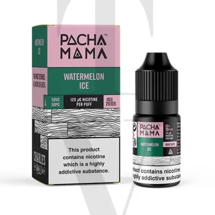 PACHA MAMA WATERMELON ICE NIC SALT E-LIQUID - Nicotine Strength#10MG (1%)>20MG (2%)