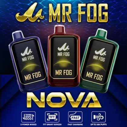 Mr Fog Nova 36K Puffs Disposable - Blue Rancher Ice, Blue Raspberry Peach Ice (AF7230)