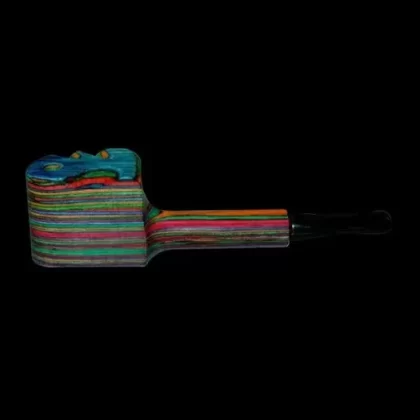 Exotic Wood Tobacco Pipe with Lid & Stem - Vape Store