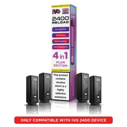 IVG 2400 Reload 4 in 1 Prefilled Pods Plum Edition - Strength#20mg (41D785)