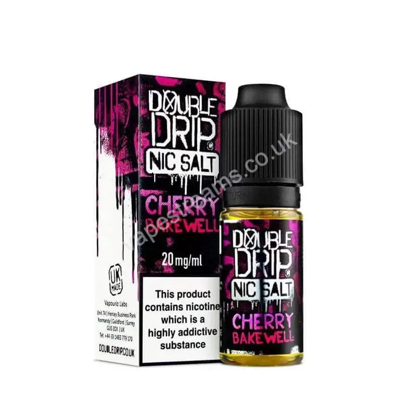 Cherry Bakewell Nic Salt E-Liquid by Double Drip - Vapestreams Co