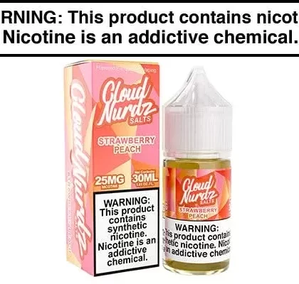 STRAWBERRY PEACH BY CLOUD NURDZ SALT 30ML - Vape Product, Vape Product