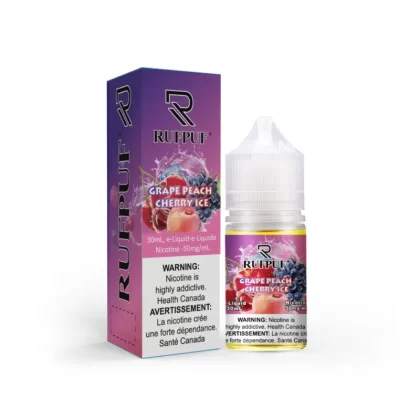RufPuf Canadian Series Grape Peach Cherry Ice Nic Salt – 30ml - Vapebazaar Pk