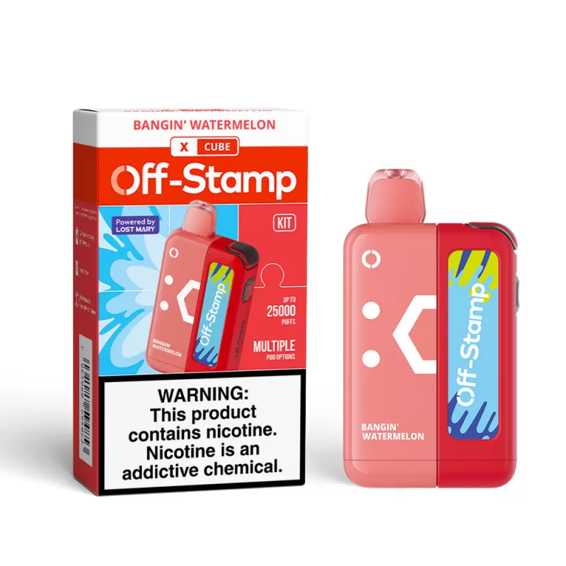 Made in Indonesia | Off-Stamp X-CUBE 25K Disposable KIT Powered By LOST MARY – 25,000 Puffs - Bangin' Watermelon - Image 3