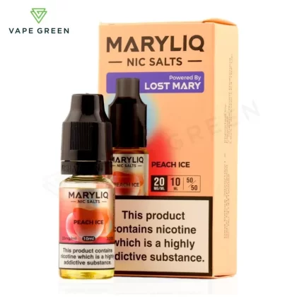 Peach Ice Nic Salt E-Liquid by Lost Mary Maryliq - Eliquidsupply