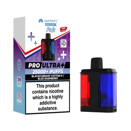 Blackcurrant Cotton K / Blue Raspberry Hayati Pro Ultra Plus Refill Pack - 20mg - Vape Product (008031)