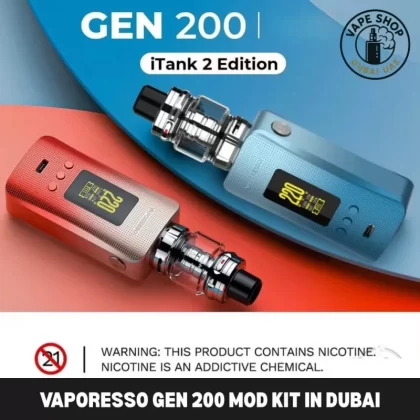 VAPORESSO GEN 200 Mod Kit in Dubai - Dark Black, Light Silver