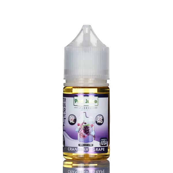 Pod Juice Salt PJ5000 - Cranberry Grape - 30ml (DISCONTINUED) - 55mg - Image 2