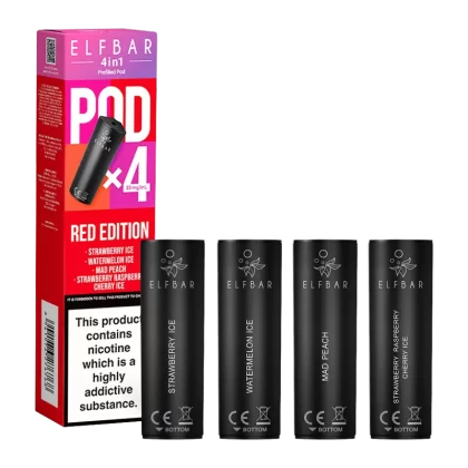Red Edition Elfbar 4in1 Pods - Ecigwizard