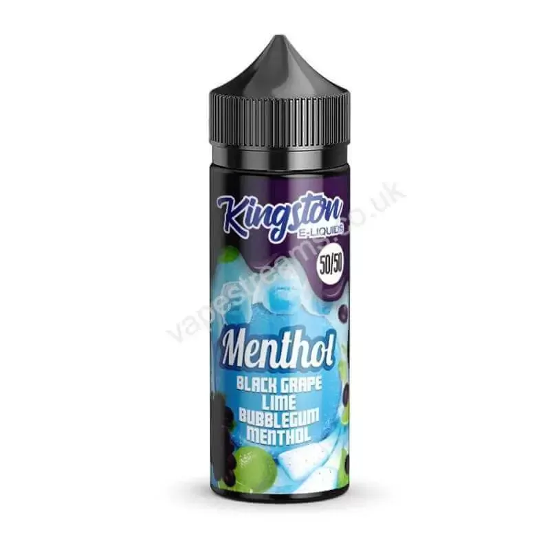 Black Grape Lime Bubblegum Menthol E-Liquid Shortfill by Kingston 50/50 - Vapestreams Co