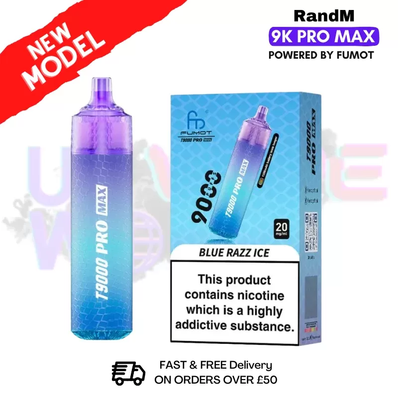 Blue Razz ICE RandM T9000 Pro Max Pod Kit