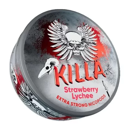 Strawberry Lychee Killa Nicotine Pouches 16.5mg – 5 Tubs