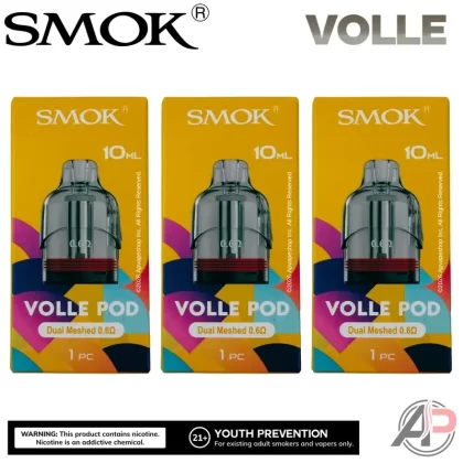 Smok Volle Replacement Pods 1 Pack - Volle 0.6ohm Dual Meshed 10mL Replacement Pods – 1 Pack, Volle 0.8ohm Meshed 10mL Replacement Pods – 1 Pack