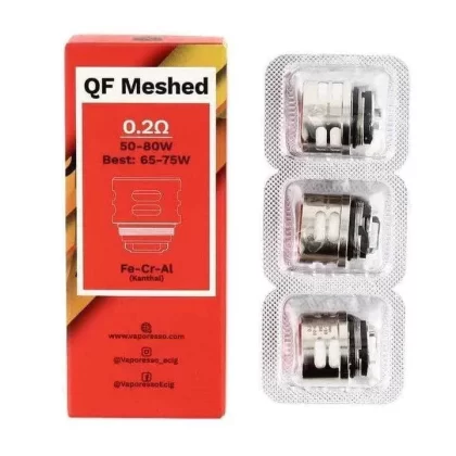 VAPORESSO QF REPLACEMENT COILS - CHOOSE TYPE#QF MESHED 0.2>QF STRIP COIL 0.15