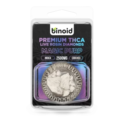 Binoid THCA Diamonds – 2500MG – Live Rosin – Magic Purp