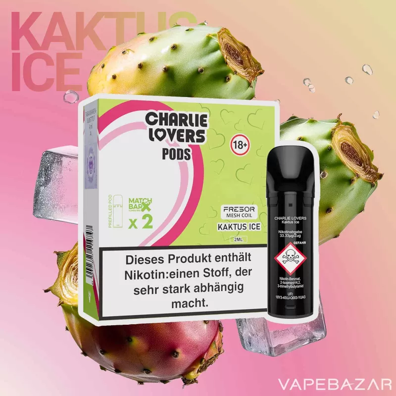 Charlie Lovers Pods – Kaktus Ice (2er Pack) - 20mg/ml, 10mg/ml; Vape Product