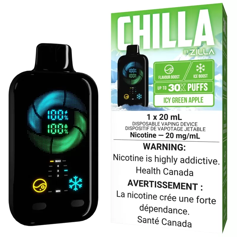 CHILLA BY ZILLA Disposable Vape – Icy Green Apple