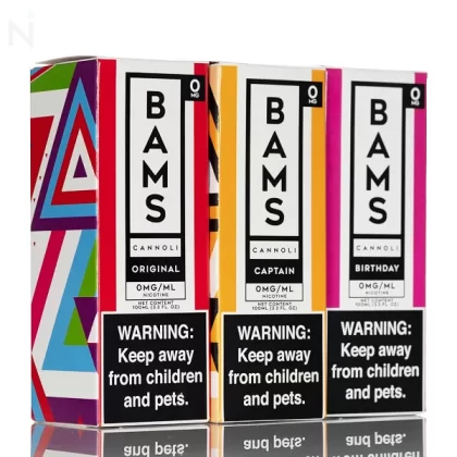 BAMS Cannoli - No Nicotine Vape Juice - 100mL - Strawberry Cannoli