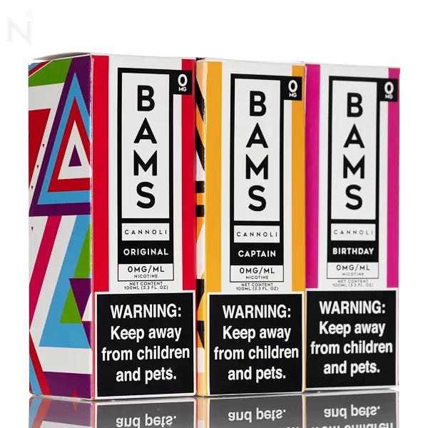 BAMS Cannoli - No Nicotine Vape Juice - 100mL - Strawberry Cannoli