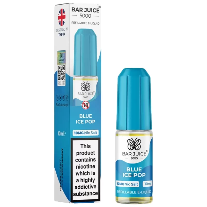 Blue Ice Pop Nic Salt E-Liquid by Bar Juice 5000 (10ml)