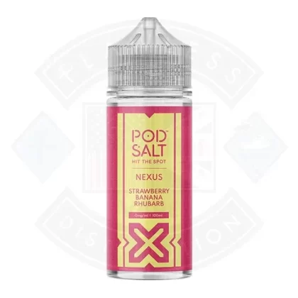Pod Salt Nexus Strawberry Banana Rhubarb 0mg 100ml Shortfill - Ecigdepot