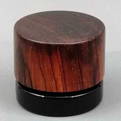 5ml Black Glass Container with Cocobolo Top by PhattPiggie