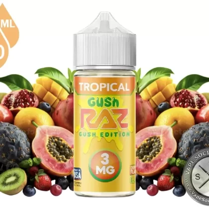 Tropical Gush Pod Juice x RAZ 100ml - Vape Product, Vape Product